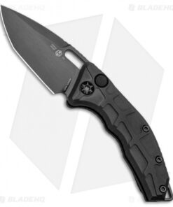 Heretic Knives Martyr Tanto Automatic Knife Black Tactical Aluminum (3" Black)