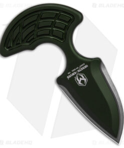Heretic Knives Sleight Modular Push Dagger Knife Green Aluminum (3" Battleworn)