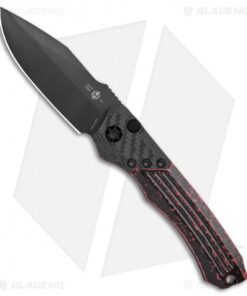 Heretic Knives Wraith Auto Knife Carbon Fiber/Aluminum Red Dist (3.6" Black)
