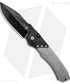Heretic Knives Wraith Automatic Knife Carbon Fiber/Blizzardworn (3.6" Black)