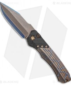 Heretic Knives Wraith Automatic Knife Custom Flamed Ti/San Mai