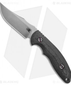 Hinderer Knives Emmett Bowie Fixed Blade Knife Black Micarta (4" Working)