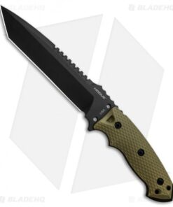 Hogue Knives EX-F01 Large Tanto Fixed Blade OD Green G-10 (7" Black) 35108