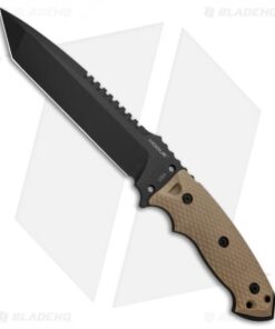 Hogue Knives EX-F01 Large Tanto Fixed Blade FDE G-10 (7" Black) 35108