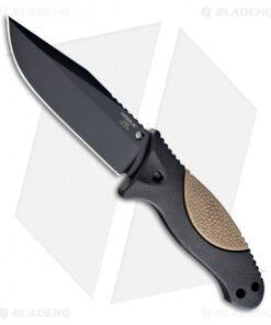 Hogue Knives EX-F02 Clip Point Fixed Blade Flat Dark Earth (4.5" Black) 35253