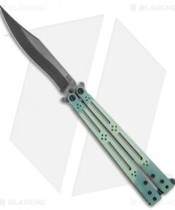 Hom Design Ghost Basilisk-R Balisong Knife Natural G-10 (4.6" Black)