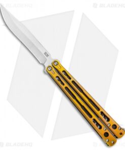 Hom Design Chimera Premium Balisong Knife Gold Ti/CF (4.75 Satin)