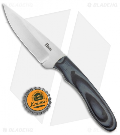 Hunter Handmade Knives Basic EDC Fixed Blade Knife Black/Gray G-10 (3.25" Satin) - Image 4