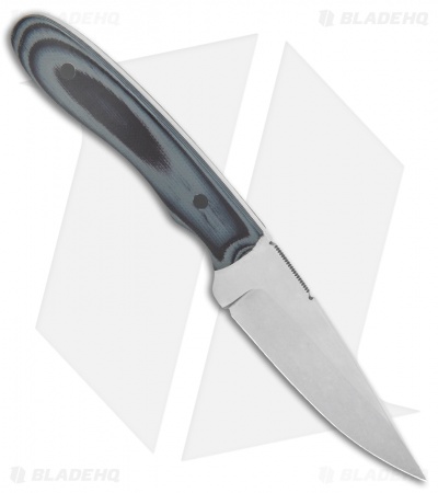 Hunter Handmade Knives Basic EDC Fixed Blade Knife Black/Gray G-10 (3.25" Satin) - Image 2