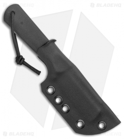 JRs Knives EDC Cleaver Fixed Blade Knife Chisel Black G-10 (2.25" Black) - Image 3