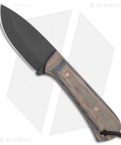 JRs Knives Junior Fixed Blade Knife Fuller Camo Micarta (2.25" Black)