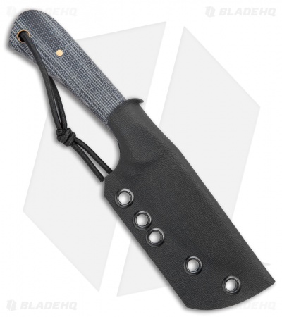 JRs Knives Neckr Fixed Blade Knife Flat Grind Black Micarta (2.75" Black) - Image 3