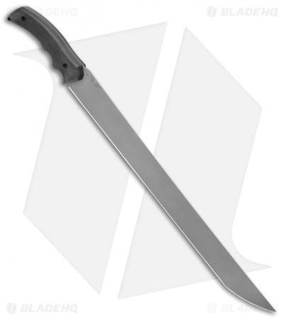 Jake Hoback Knives Fixed Blade Machete "The Way" Black Micarta (18" Stonewash) - Image 2