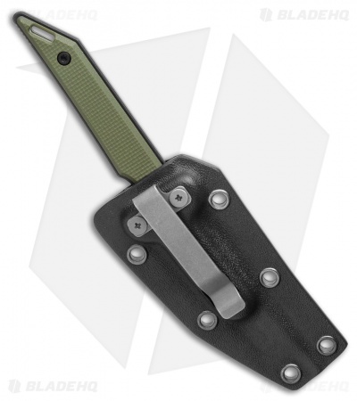 Jake Hoback Knives Goliath Fixed Blade Knife OD Green G-10 (3.1" Black DLC) - Image 3