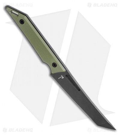 Jake Hoback Knives Goliath Fixed Blade Knife OD Green G-10 (3.1" Black DLC) - Image 2
