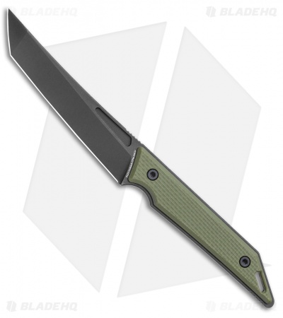 Jake Hoback Knives Goliath Fixed Blade Knife OD Green G-10 (3.1" Black DLC)