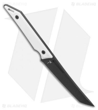 Jake Hoback Knives Goliath Fixed Blade Knife White G-10 (3.1" Black DLC) - Image 2