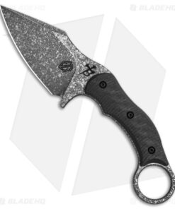 John Gray + Borka Blades SRambit Fixed Blade Knife Carbon Fiber (3.6" Acid Wash)