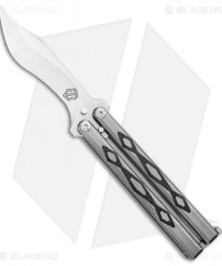 John Gray Custom Balisong Butterfly Knife Titanium w/ Carbon Fiber (4.25" Satin)