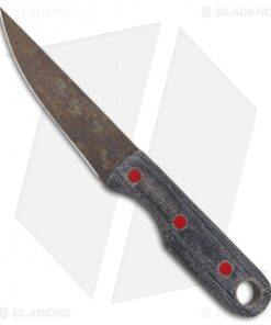John Gray Knives Custom Fixed Blade Steak Knife Black Terotuf (3.5" Graytanium)