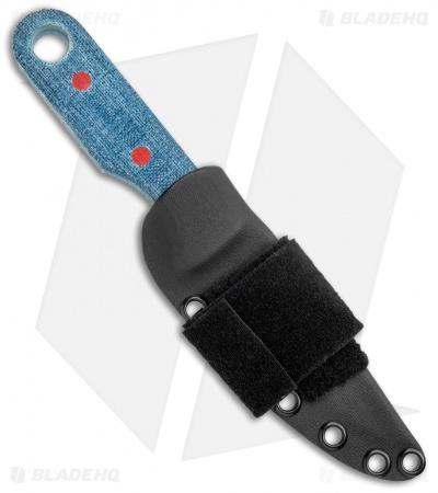 John Gray Knives Custom Fixed Blade Steak Knife Blue Terotuf (3.5" Graytanium) - Image 3