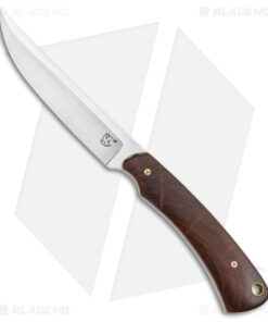 KM Designs Custom Aix Fixed Blade Knife Ironwood w/ Mosaic Pins (4" Satin)