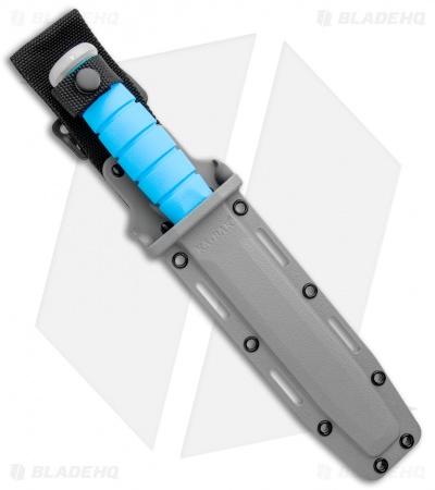 Ka-Bar Bowie USSF Space-Bar Fixed Blade Knife Blue Kraton (7" Gray) 1313SF Force - Image 3