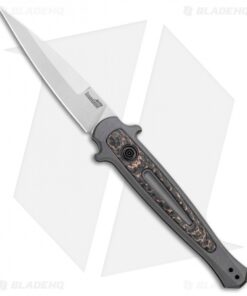 Kershaw Launch 8 Stiletto Automatic Knife Fat Carbon Snake (3.5" Stonewash)