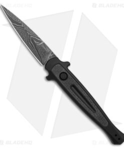 Kershaw Launch 8 Stiletto Automatic Knife Black/CF (3.6" Damascus)