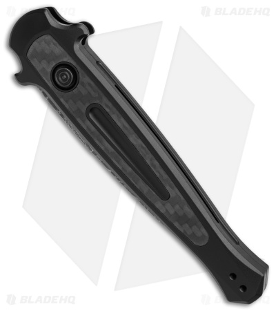 Kershaw Launch 8 Stiletto Automatic Knife Black/CF (3.6" Damascus) - Image 2