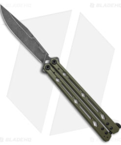 Kershaw Lucha Balisong Butterfly Knife OD Green (4.5" Blackwash) 5150ODBW