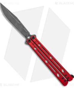 Kershaw Lucha Balisong Butterfly Knife Red (4.5" Blackwash) 5150RDBW