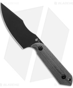 Kizer Maverick Customs Harpoon Fixed Blade Knife Black Micarta (3.75" Black) 10V