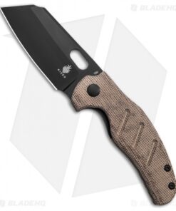Kizer Mini Sheepdog C01C Liner Lock Natural Canvas Micarta (2.6" Black 10V)