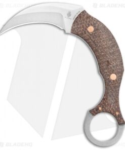 Kizer Tiger Claw Karambit Fixed Blade Knife Brown Micarta (1.4" SW) 1041