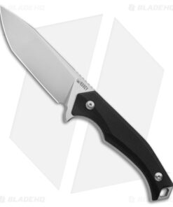 Kubey Tanto Fixed Blade Knife Black G-10 w/ Kydex Sheath (4" Stonewash)