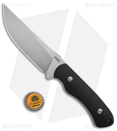 Kubey Sicario Fixed Blade Knife Black G-10 (5.2" Satin) - Image 4