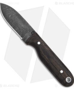 LT Wright Bushbaby Fixed Blade Knife Matte Black Micarta (3" Black 1075)