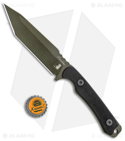 Landau Custom Angryman Fixed Blade Knife Black G-10 (5.1" Cerakote Green) - Image 4
