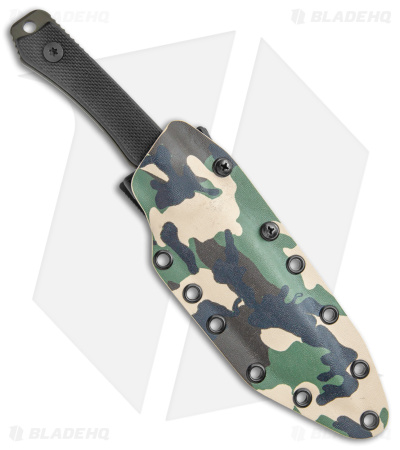 Landau Custom Angryman Fixed Blade Knife Black G-10 (5.1" Cerakote Green) - Image 3