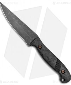 Landau Knives Phantom Fixed Blade Knife Carbon Fiber (4.25" Acid SW Nitro-V)