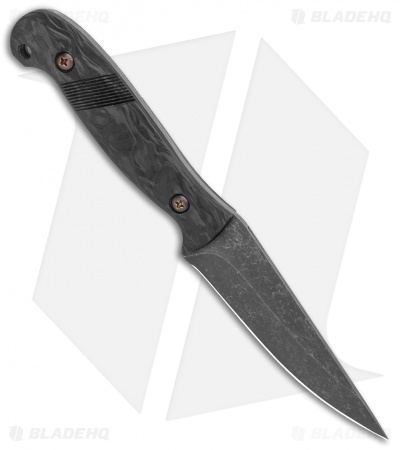 Landau Knives Phantom Fixed Blade Knife Carbon Fiber (4.25" Acid SW Nitro-V) - Image 2