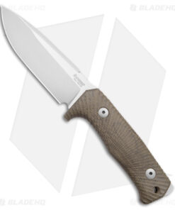 LionSteel T5 Fixed Blade Knife Green Micarta (5" Satin)