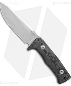 LionSteel T5 Fixed Blade Knife Black Micarta (5" Satin)