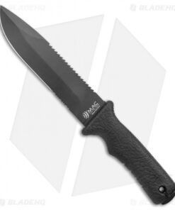 Mac Coltellerie 631 BE Fixed Blade Knife Outdoor Black Polymer (7" Black Serr)