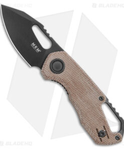 MKM Exclusive Isonzo Clip Point Liner Lock Knife Natural Micarta (2.25" Black)