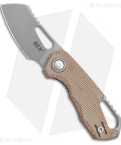 MKM Exclusive Isonzo Cleaver Liner Lock Knife Natural Micarta (2.25" Stonewash)