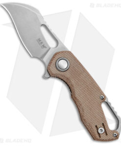 MKM Exclusive Isonzo Hawkbill Liner Lock Knife Natural Micarta (2.3" Stonewash)