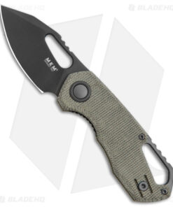 MKM Exclusive Isonzo Clip Point Liner Lock Knife Green Micarta (2.25" Black)