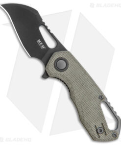 MKM Exclusive Isonzo Hawkbill Liner Lock Knife Green Micarta (2.3" Black)